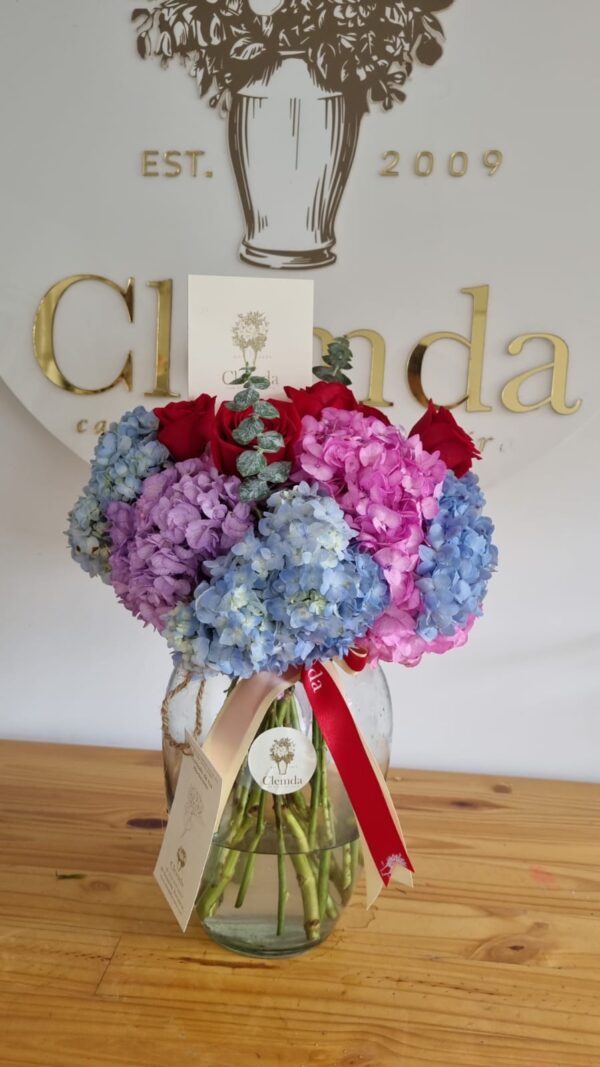 Jarron de Hortensias y Rosas - Imagen 3
